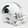 Helmets, Mini Helmets: Michigan State Spartans NCAA Mini Speed Football Helmet <i>Matte White</i>