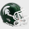 Helmets, Mini Helmets: Michigan State Spartans NCAA Mini Speed Football Helmet <i>Satin Green</i>