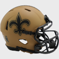 Helmets, Mini Helmets: New Orleans Saints NFL Mini Speed Football Helmet <B>SALUTE TO SERVICE 2</B...