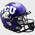 Helmets, Full Size Helmet: TCU Horned Frogs Speed Football Helmet <B>Satin Purple</B>