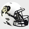 Helmets, Full Size Helmet: Colorado Buffaloes Speed Replica Football Helmet <i>Matte White</i>