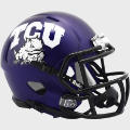 Helmets, Mini Helmets: TCU Horned Frogs NCAA Mini Speed Football Helmet <i>Satin Purple</i>