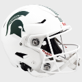 Helmets, Full Size Helmet: Michigan State Spartans SpeedFlex Football Helmet <i>Matte White</i>