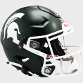 Helmets, Full Size Helmet: Michigan State Spartans SpeedFlex Football Helmet <i>Satin Green</i>