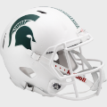 Helmets, Full Size Helmet: Michigan State Spartans Speed Football Helmet <i>Matte White</i>