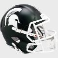 Helmets, Full Size Helmet: Michigan State Spartans Speed Replica Football Helmet <i>Satin Green</i>