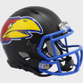 Helmets, Mini Helmets: Kansas Jayhawks NCAA Mini Speed Football Helmet <i>Black</i>