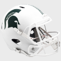 Helmets, Full Size Helmet: Michigan State Spartans Speed Replica Football Helmet <i>Matte White</i>