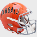 Helmets, Full Size Helmet: Cincinnati Bengals 1968 to 1979 Speed Replica Throwback Helmet