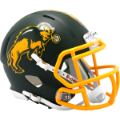 Helmets, Mini Helmets: North Dakota State Bison NCAA Mini Speed Football Helmet <i>Flat Green</i>