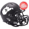 Helmets, Mini Helmets: West Virginia Mountaineers NCAA Mini Speed Football Helmet <B>Coal Rush</B>
