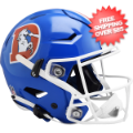 Helmets, Full Size Helmet: Denver Broncos 1975 to 1996 SpeedFlex Throwback Football Helmet