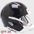 Helmets, Blank Mini Helmets: Bulk Mini Speed Football Helmet SHELL Black/White parts Qty 24