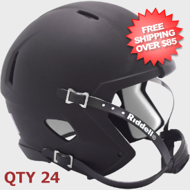 Bulk Mini Speed Football Helmet SHELL <B>Matte</B> Black/Blk Parts Qty 24