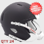 Bulk Mini Speed Football Helmet SHELL <B>Matte</B> Black/White Parts Qty 24