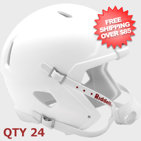 Bulk Mini Speed Football Helmet SHELL <B>Matte</B> White Qty 24