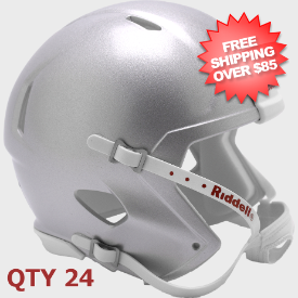 Bulk Mini Speed Football Helmet SHELL Silver Qty 24