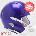 Helmets, Blank Mini Helmets: Bulk Mini Speed Football Helmet SHELL Purple Metallic Qty 24