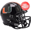 Miami Hurricanes NCAA Mini Speed Football Helmet <i>Black</i>