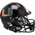 Helmets, Full Size Helmet: Miami Hurricanes Speed Football Helmet <i>Black</i>