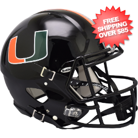 Miami Hurricanes Speed Football Helmet <i>Black</i>