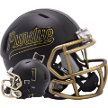 Helmets, Mini Helmets: Purdue Boilermakers NCAA Mini Chrome Speed Football Helmet <B>Script</B>