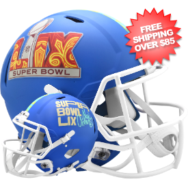 Super Bowl 59 Speed Helmet <B>Flat Royal Blue</B>