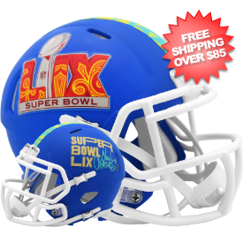 Super Bowl 59 Mini Speed Football Helmet <B>Flat Royal Blue</B>