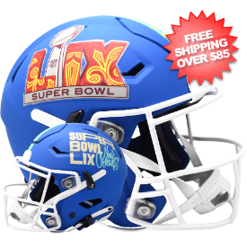 Super Bowl 59 SpeedFlex Football Helmet <B>Flat Royal Blue</B>