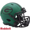 Helmets, Mini Helmets: Green Bay Packers NFL Mini Speed Football Helmet <B>RAVE</B>