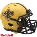 Helmets, Mini Helmets: New Orleans Saints NFL Mini Speed Football Helmet <B>RAVE</B>