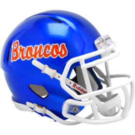 Boise State Broncos NCAA Mini Speed Football Helmet <i>Script</i>