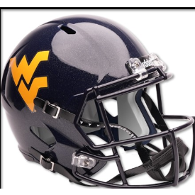 West Virginia Mountaineers Speed Football Helmet <i>Glossy Navy</i>
