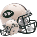 Helmets, Mini Helmets: New York Jets Speed Mini Football Helmet <B>RETRO</B>