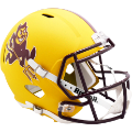 Helmets, Full Size Helmet: Arizona State Sun Devils Speed Replica Football Helmet <i>Satin Yellow Spar...