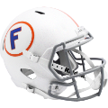 Helmets, Full Size Helmet: Florida Gators Speed Throwback Replica Football Helmet <i>White w/Gray Mask...