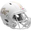 Helmets, Full Size Helmet: Georgia Tech Yellow Jackets Speed Replica Football Helmet <B>Flat White</B>