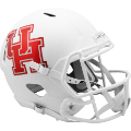 Helmets, Full Size Helmet: Houston Cougars Speed Replica Football Helmet <B>Matte w/Chrome Decal</B>