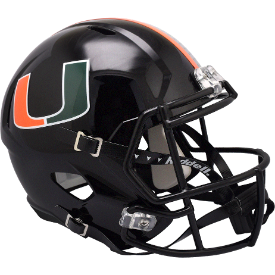 Miami Hurricanes Speed Replica Football Helmet <i>Black</i>
