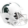 Helmets, Full Size Helmet: Michigan State Spartans Speed Replica Football Helmet <i>Matte White</i>