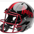 Helmets, Mini Helmets: Nebraska Cornhuskers NCAA Mini Speed Football Helmet <b>Blackout</b>