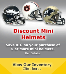 Football mini helmets, Mini Replica Football Helmets, NCAA Football Helmets, Football Helmets